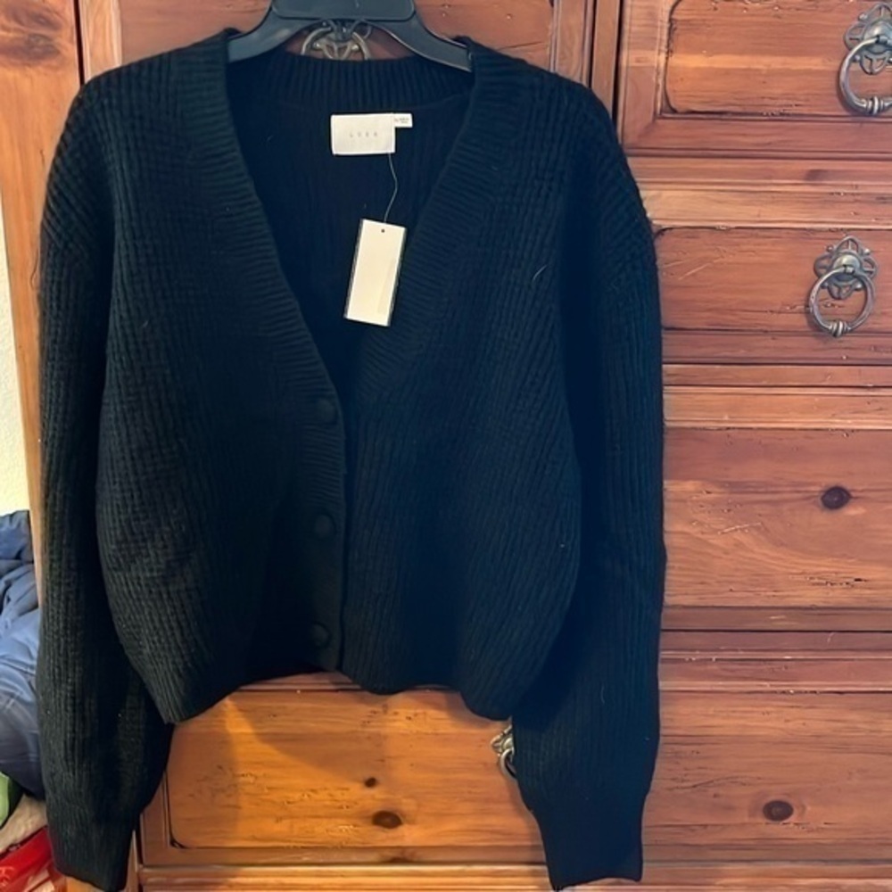 Lush Women’s Black Cardigan Sweater Size XL NWT